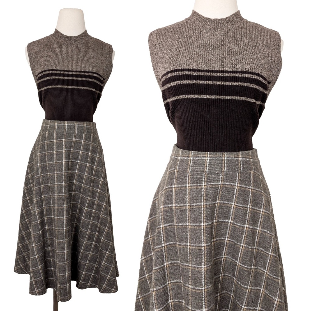 Banned Retro Plaid Circle Skirt Size Small High Rise